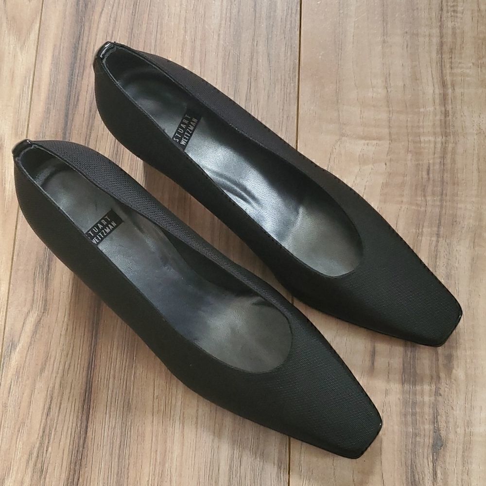 Stuart Weitzman | Square Toe Retro Pumps - Picture 2 of 10